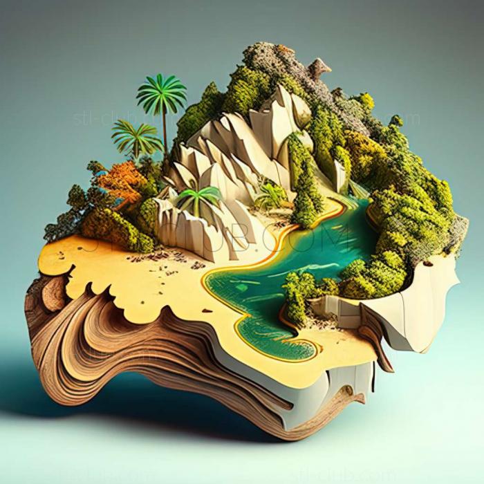 3D model island (STL)